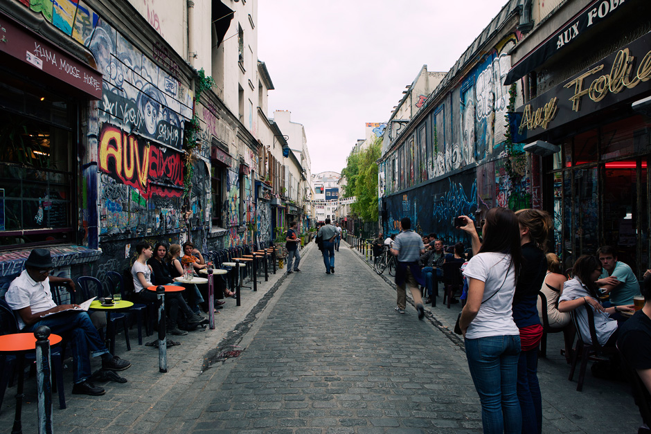 tourists on street