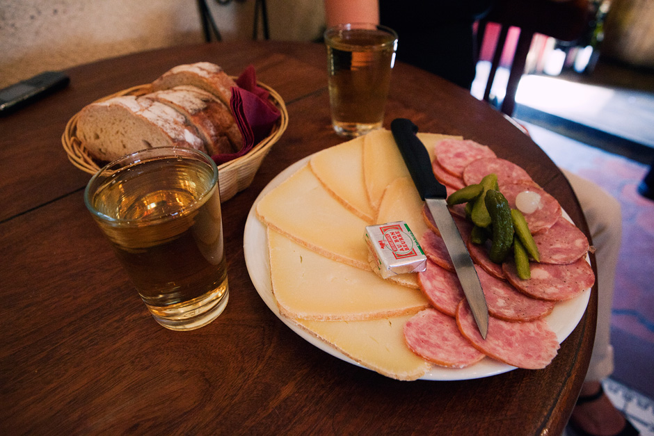 cheese and sausages