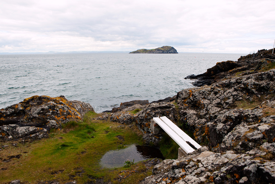 seat in the rocks